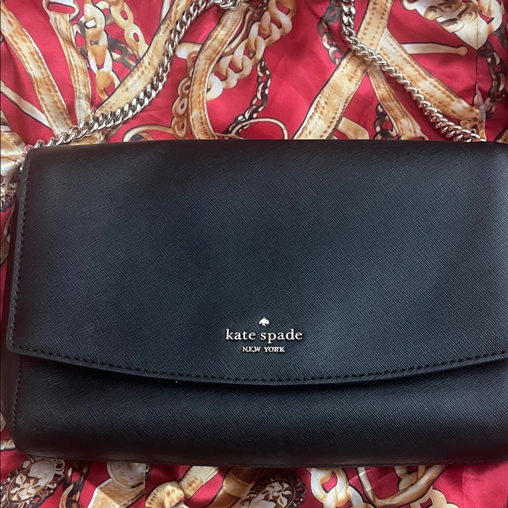 Kate Spade Black Saffiano Leather Clutch